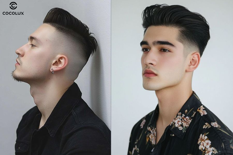 Kiểu tóc nam đẹp lịch lãm kết hợp giữa Pompadour bồng bềnh