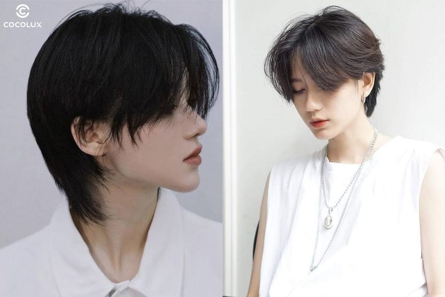 Tóc tomboy mullet cá tính với phần sau tỉa layer dài tạo hiệu ứng độc đáo