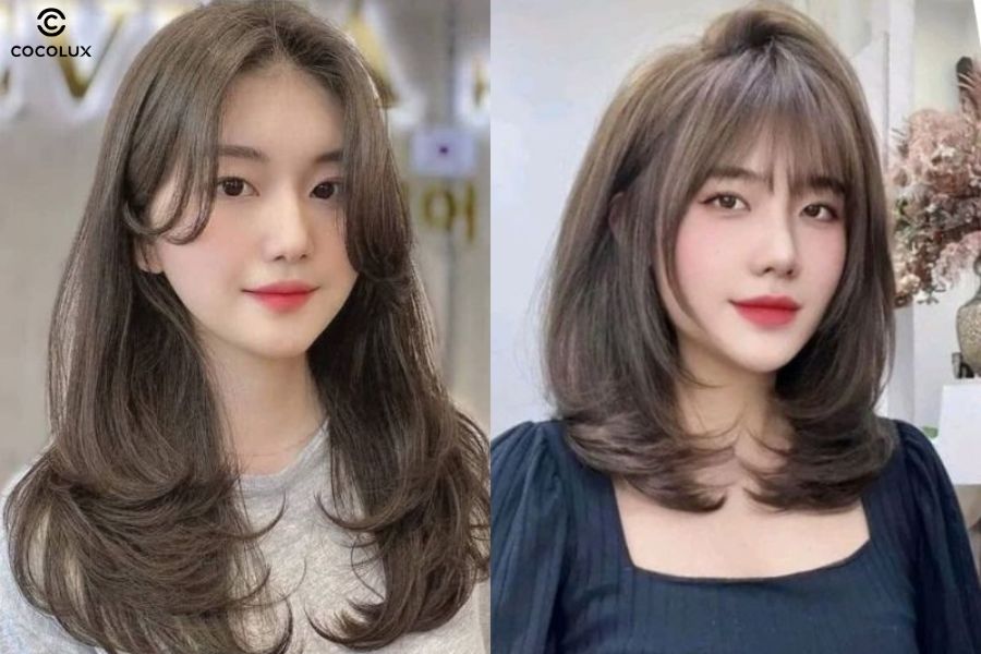 Kiểu tóc uốn cụp nhẹ giúp ôm gọn gương mặt, mang lại vẻ ngoài thanh lịch và dịu dàng