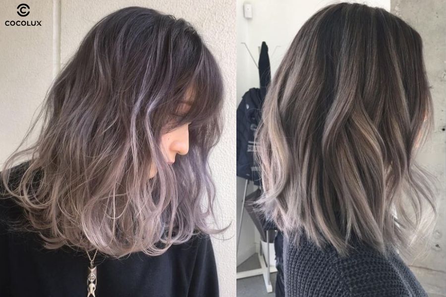 Hiệu ứng ombre kết hợp với sóng lơi tạo chiều sâu và điểm nhấn cuốn hút cho mái tóc