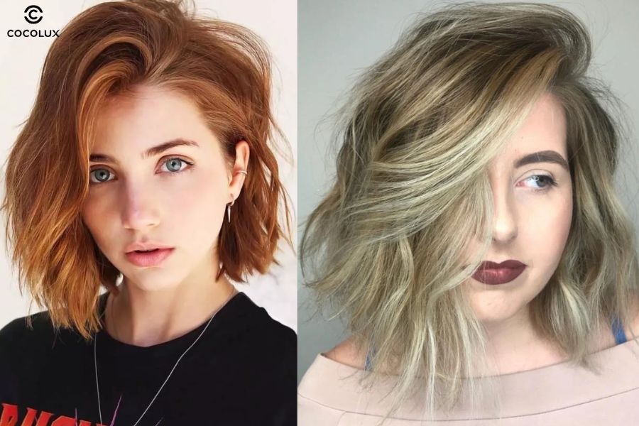 Kiểu side part kết hợp sóng lơi làm nổi bật đường nét gương mặt, tạo vẻ đẹp hiện đại, quyến rũ