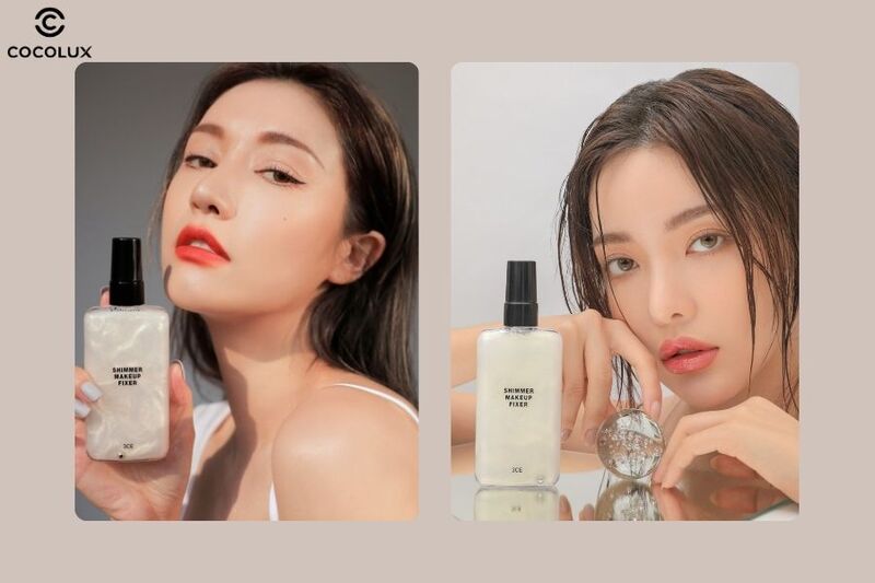 Trải nghiệm sử dụng xịt khóa nền 3CE Shimmer Makeup Fixer ánh nhũ 100ml