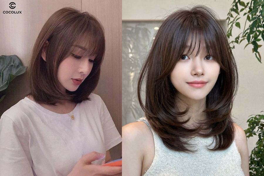Mái vòm cong nhẹ ôm trán, giúp khuôn mặt cân đối và dịu dàng hơn