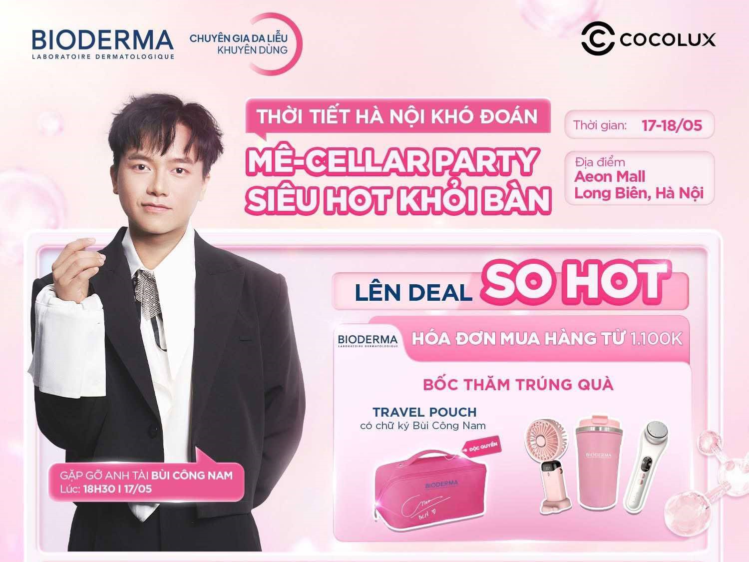 CÁC ƯU ĐÃI ĐẶC BIỆT TỪ BIODERMA VẪN TIẾP DIỄN TẠI COCOLUX TRONG SỰ KIỆN MÊ-CELLAR STUDIO!
