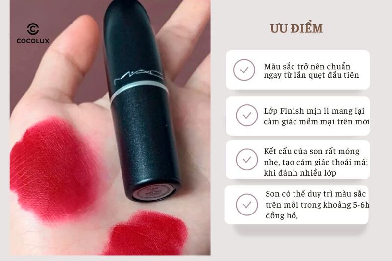 Ưu điểm của Son Mac Ruby Woo