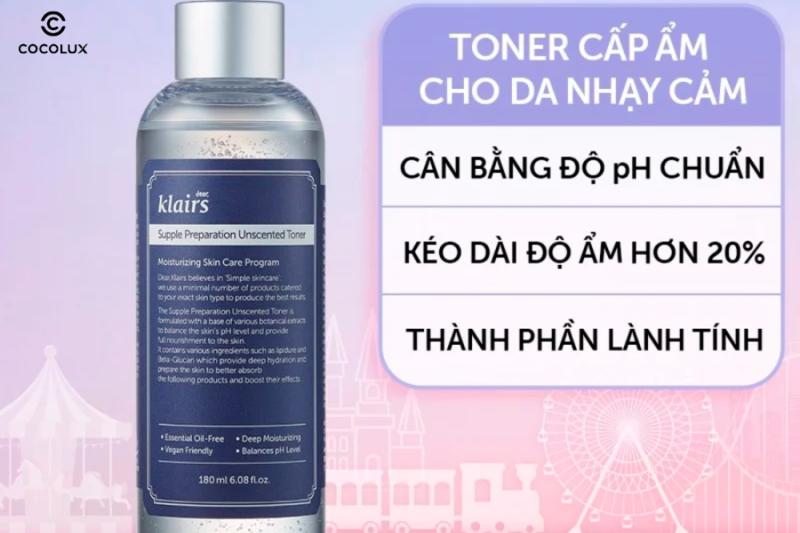 Ưu điểm của Toner Klairs Supple Preparation Unscented Toner (không mùi)