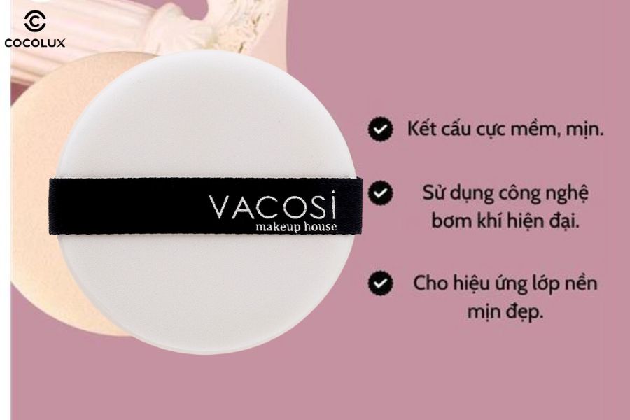 Ưu điểm của phấn nước Vacosi Cushion Sponge BP22