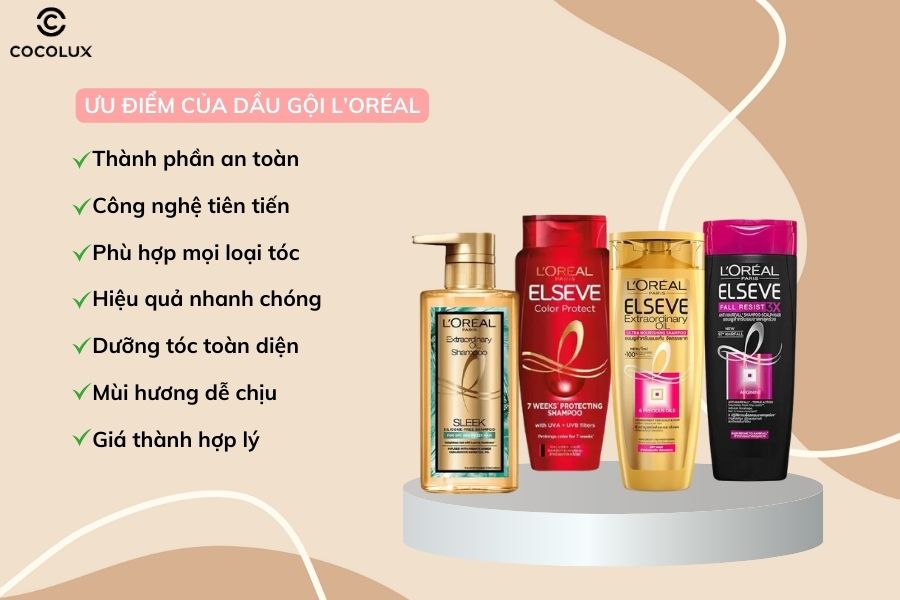 Những ưu điểm của dầu gội đầu L'Oréal