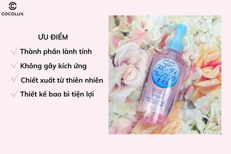 Ưu điểm của dầu tẩy trang Kos&eacute; Softymo Speedy Cleansing Oil