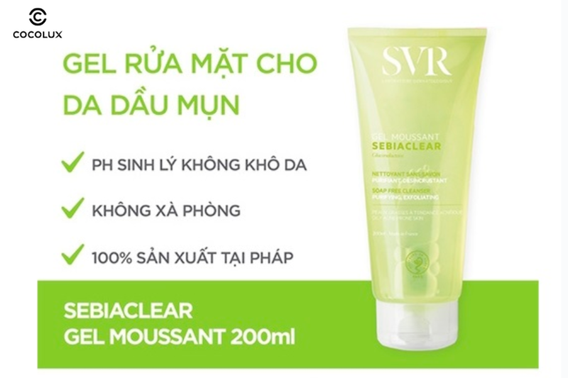 Ưu điểm của Gel Rửa Mặt SVR Sebiaclear Gel Moussant Cho Da Dầu