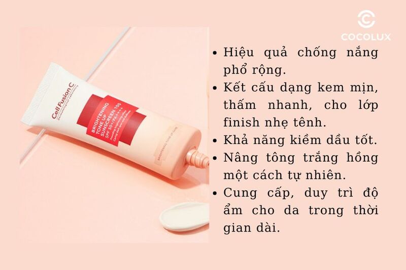 Ưu điểm của kem chống nắng Cell Fusion C hồng