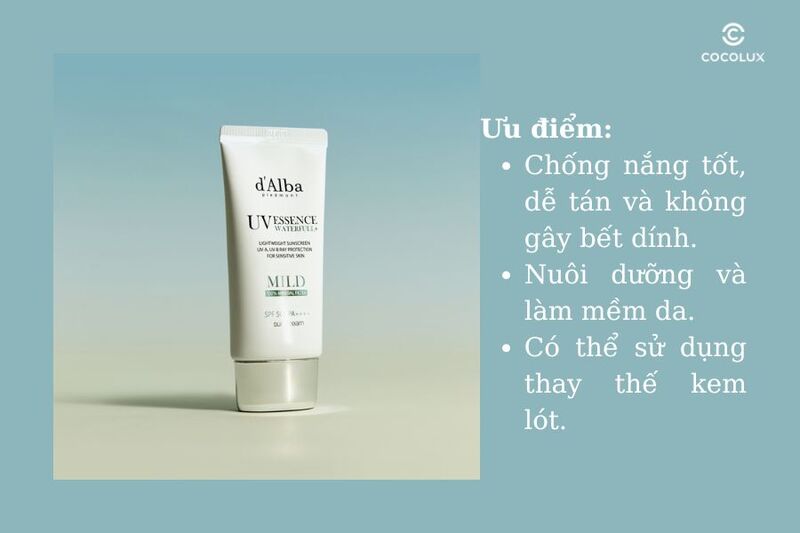 Ưu điểm của kem chống nắng D'Alba Mild