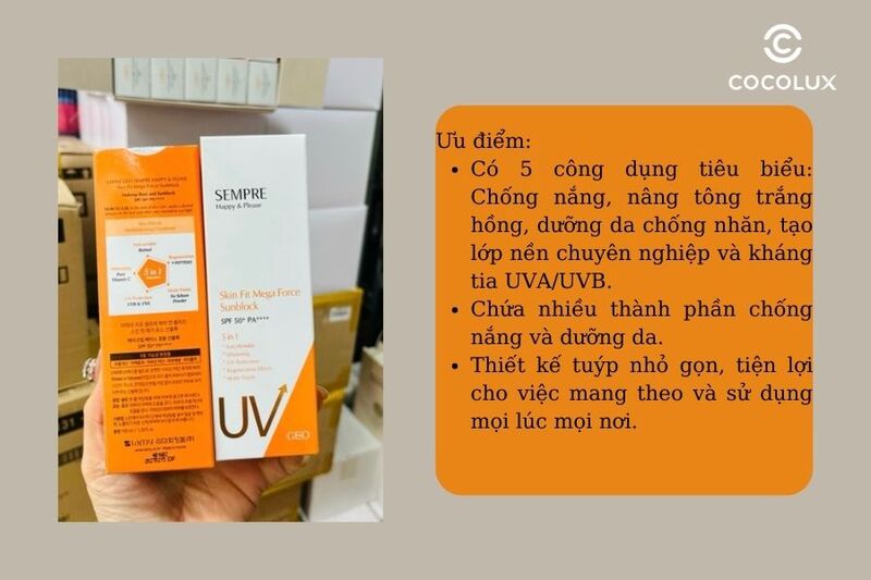 Ưu điểm của kem chống nắng Geo Sempre
