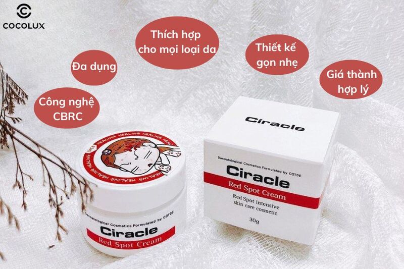 Ưu điểm của kem dưỡng giảm mụn Ciracle Red Spot Cream