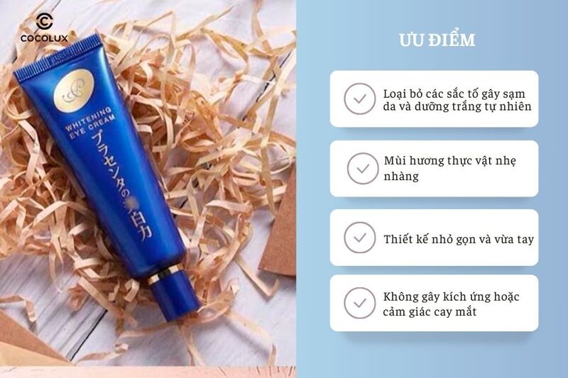 Kem Dưỡng Meishoku Whitening Eye Cream Giảm Thâm, Nhăn Mắt có nhiều ưu điểm nổi bật