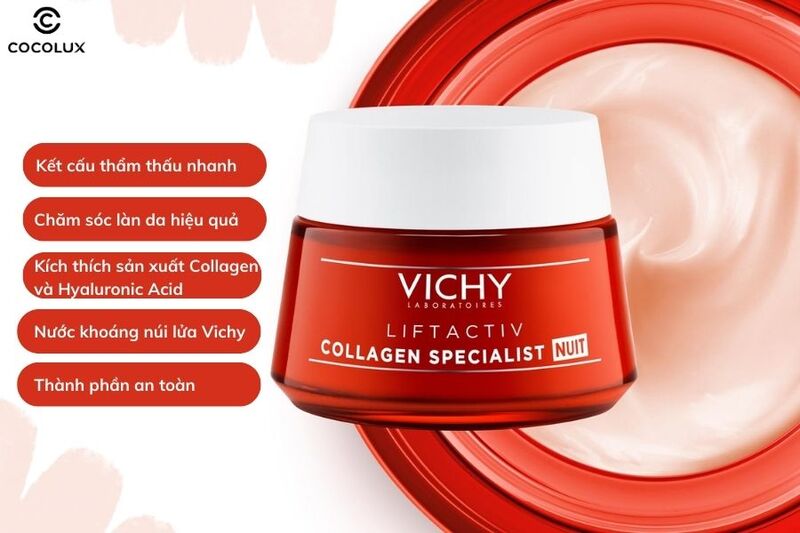 Ưu điểm của kem dưỡng Vichy sáng da, mờ thâm nám ban đêm 50ml