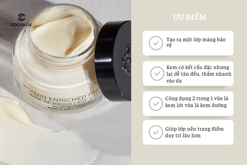 Kem Lót Dưỡng Ẩm Bobbi Brown Vitamin Enriched Face Base 50ml có nhiều ưu điểm nổi bật