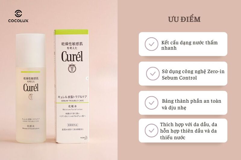 Lotion Curel Dưỡng Da Dành Cho Da Dầu 150ml có nhiều ưu điểm nổi bật