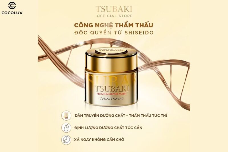 Ưu điểm của mặt nạ t&oacute;c TSUBAKI phục hồi hư tổn