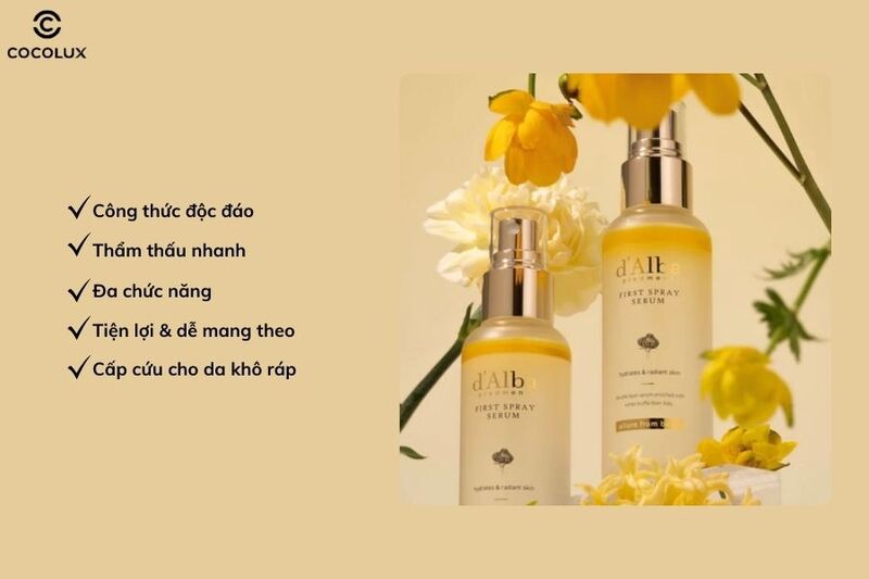 Ưu điểm của Serum D'Alba White Truffle dạng xịt