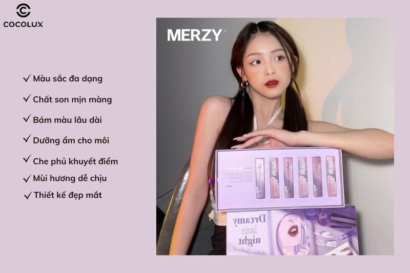 Ưu điểm của son kem Merzy Dreamy Late Night Mellow Tint