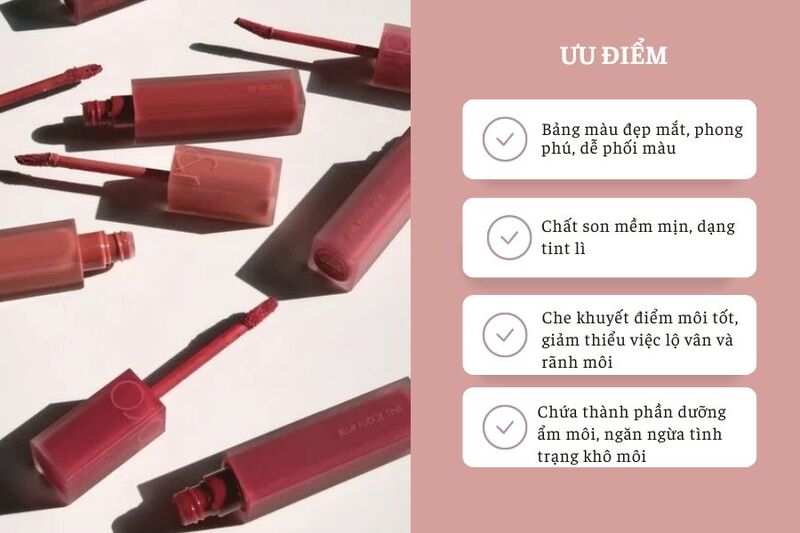 Son Kem Romand Blur Fudge Tint có nhiều ưu điểm nổi bật