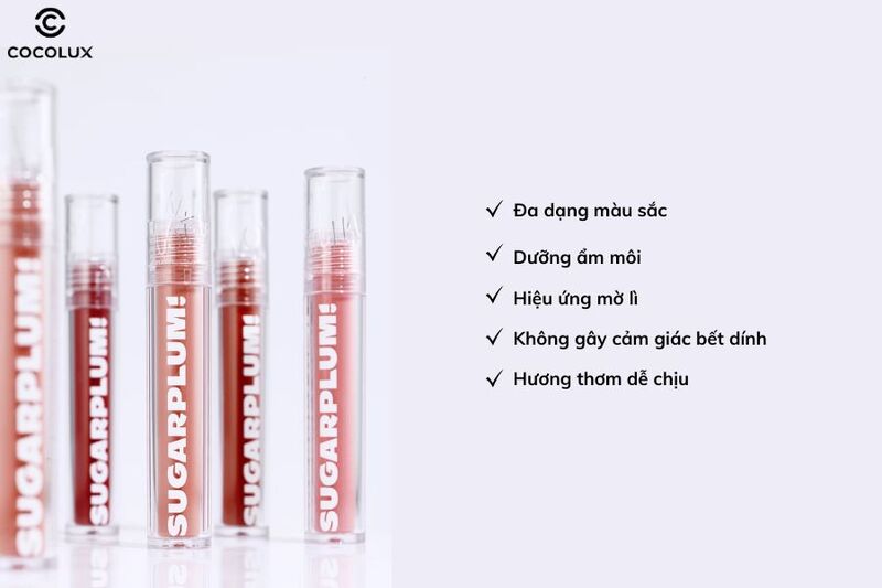 Ưu điểm của son kem Sugarplum MistyNow Blurring Tint