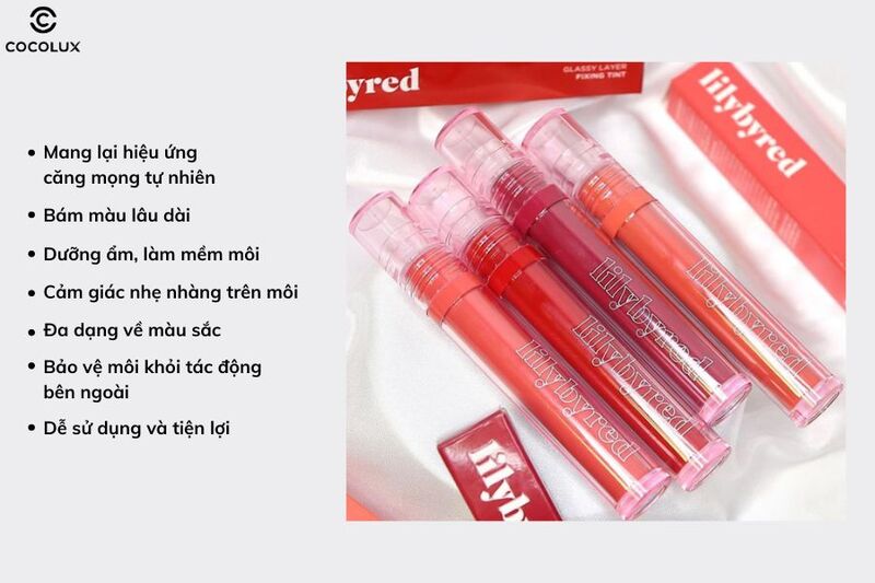 Ưu điểm của son Tint Lilybyred Glassy Layer Fixing Tint