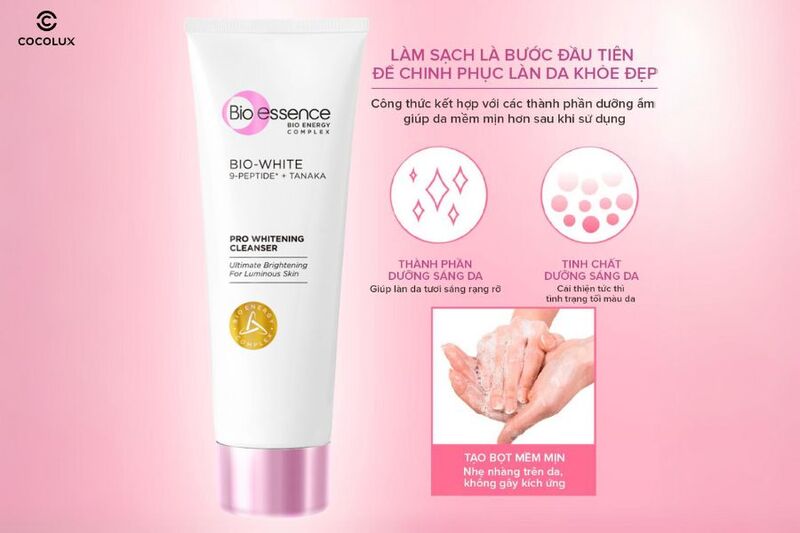 Ưu điểm của Sữa Rửa Mặt Bio-essence Bio-White Pro Whitening Cleanser Dưỡng S&aacute;ng Da 100g