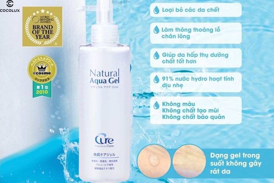 Ưu điểm của Tẩy Tế B&agrave;o Chết Cure Natural Aqua Gel