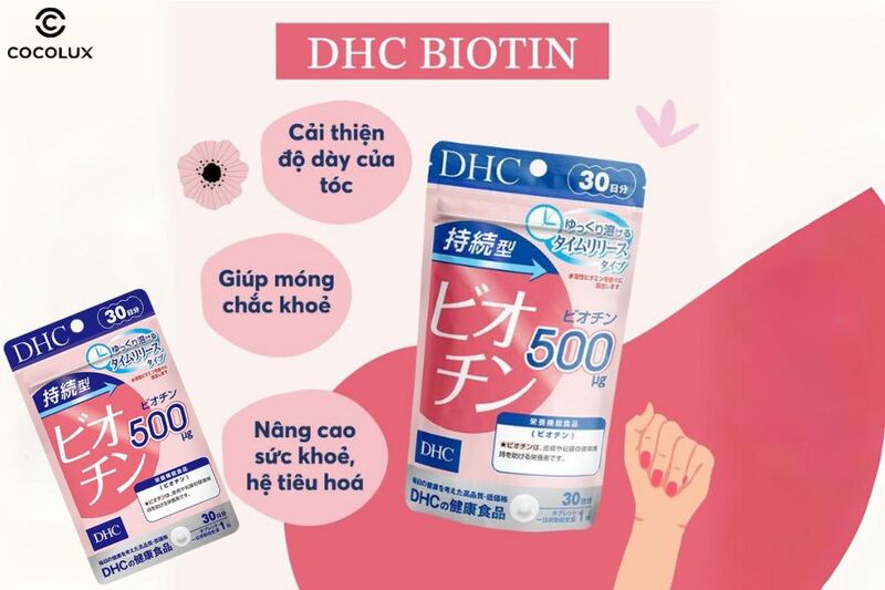 Ưu điểm của viên uống DHC Biotin ngăn rụng tóc