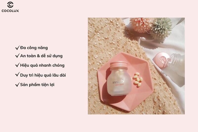 Ưu điểm của viên uống InnerB Aqua Bank cấp ẩm