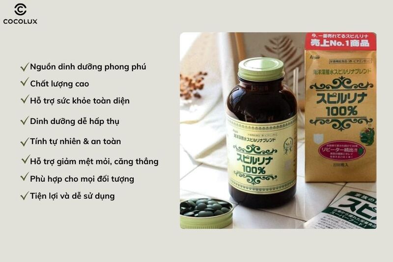 Ưu điểm của viên uống Spirulina tảo biển xoắn Nhật