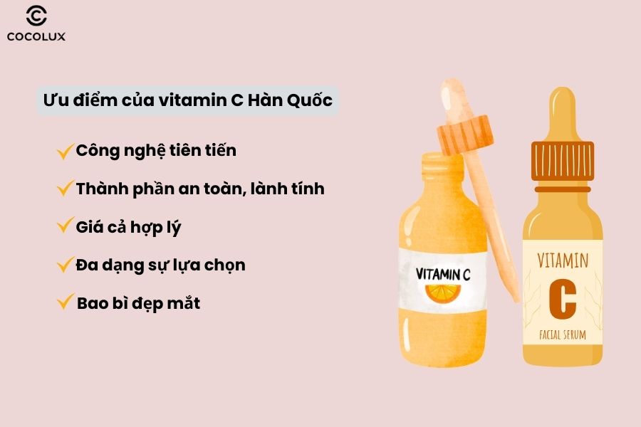 Những ưu điểm của Vitamin C Hàn Quốc