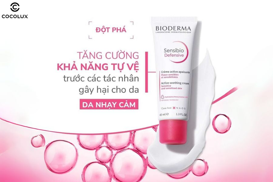 Những ưu điểm vượt trội của kem dưỡng Bioderma Sensibio Defensive cấp ẩm, làm dịu