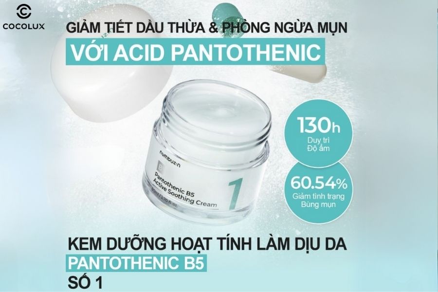 Ưu điểm vượt trội của kem dưỡng Numbuzin No1 Pantothenic B5 Active Smoothing
