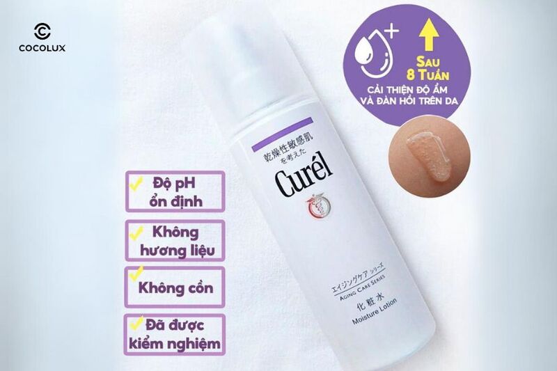 Lotion Curél Aging Care Series Moisture Facial Lotion Dưỡng Ẩm Chuyên Sâu Cho Da Lão Hóa có nhiều ưu điểm nổi bật