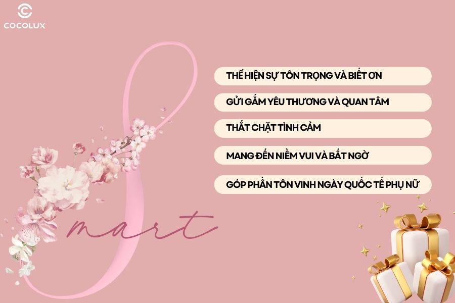 Tặng quà 8/3 - Gửi yêu thương, trân trọng và biết ơn đến những người phụ nữ quan trọng