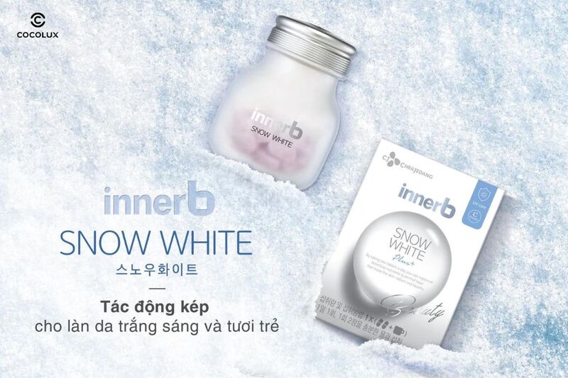 Thiết kế bao bì của Viên Uống InnerB Snow White Sáng Da 