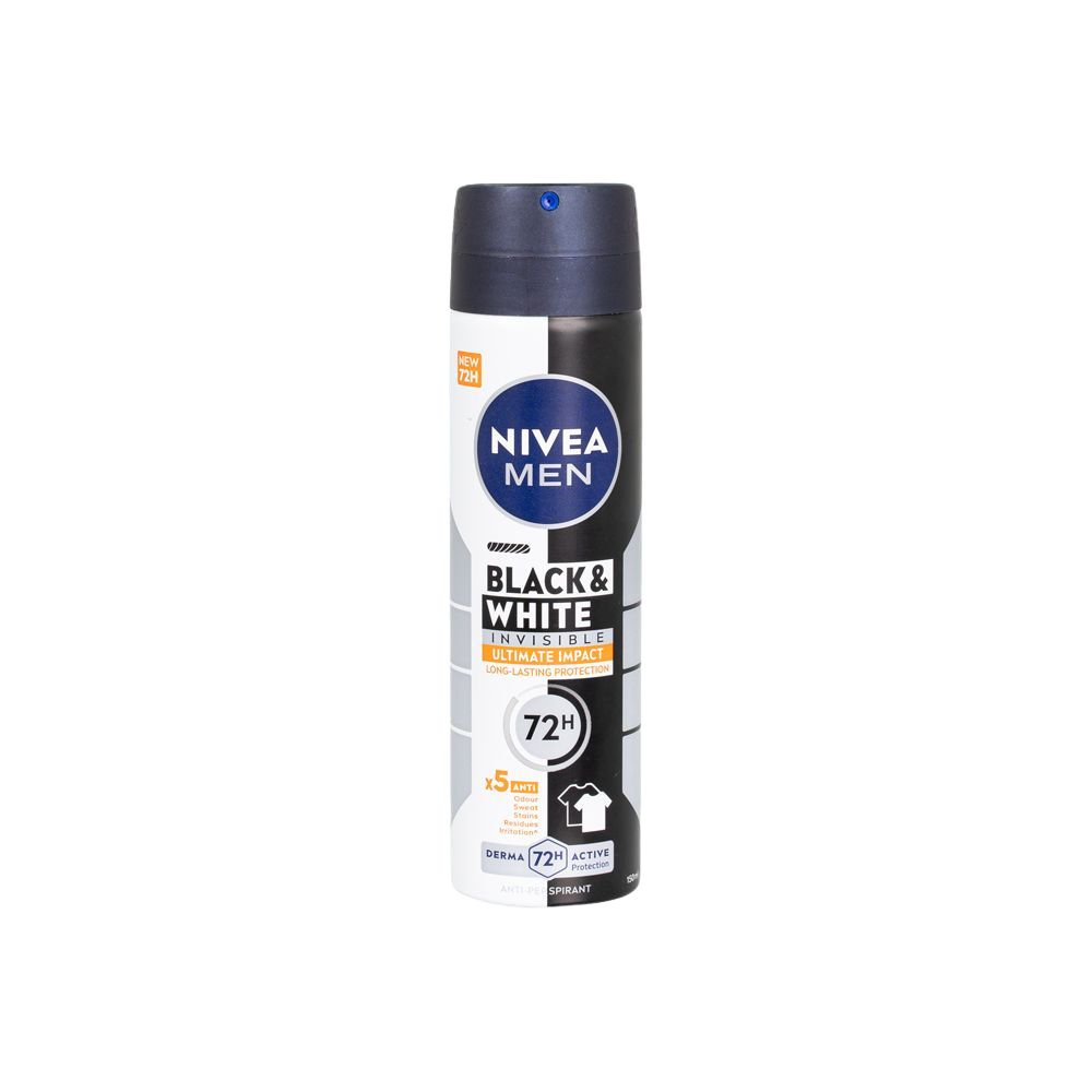 Xịt Ngăn Mùi Nivea Men Black & White Invisible 72h Active