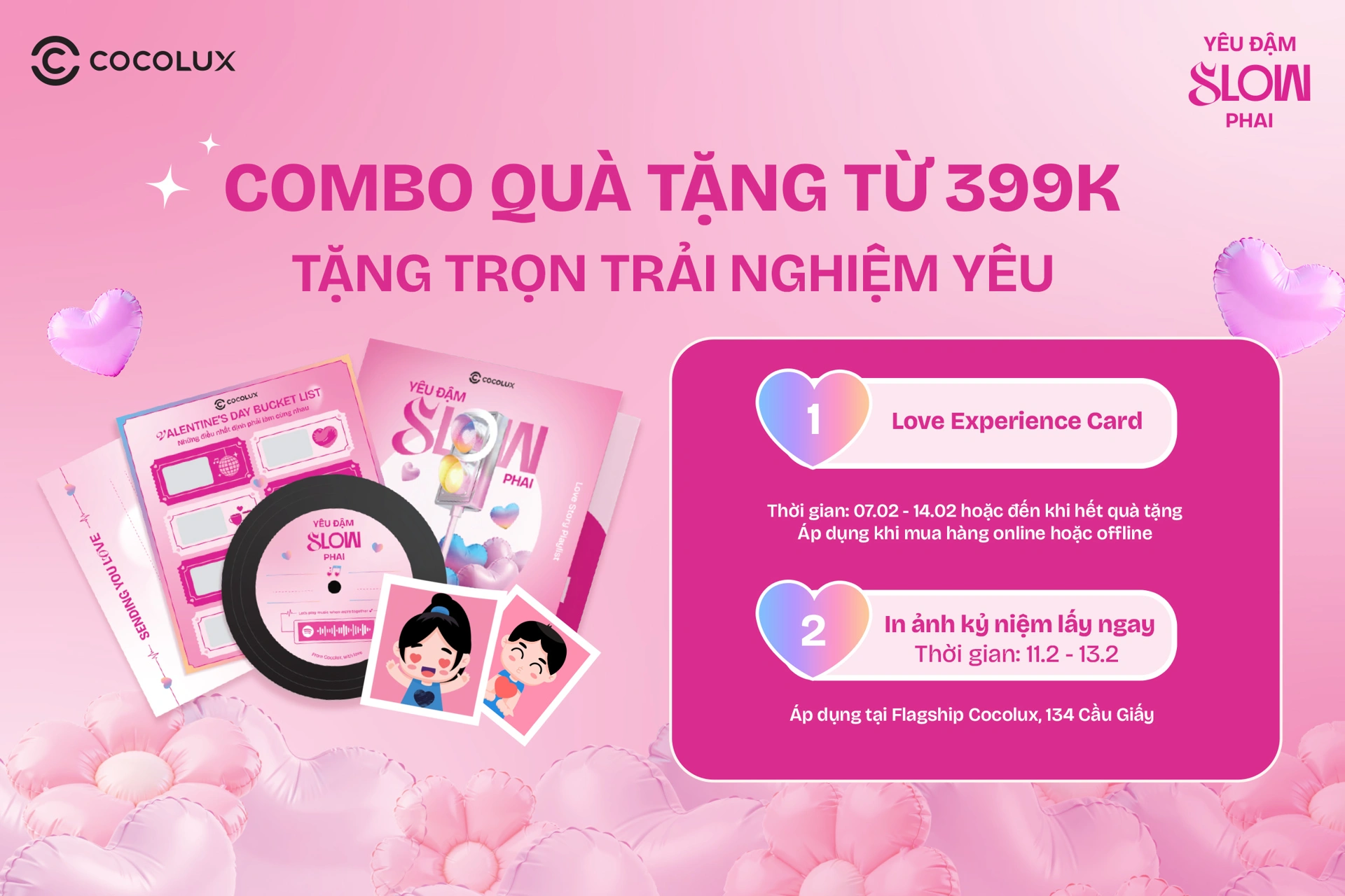 Tặng Trọn Trải Nghiệm Yêu Cho Combo quà tặng 399K