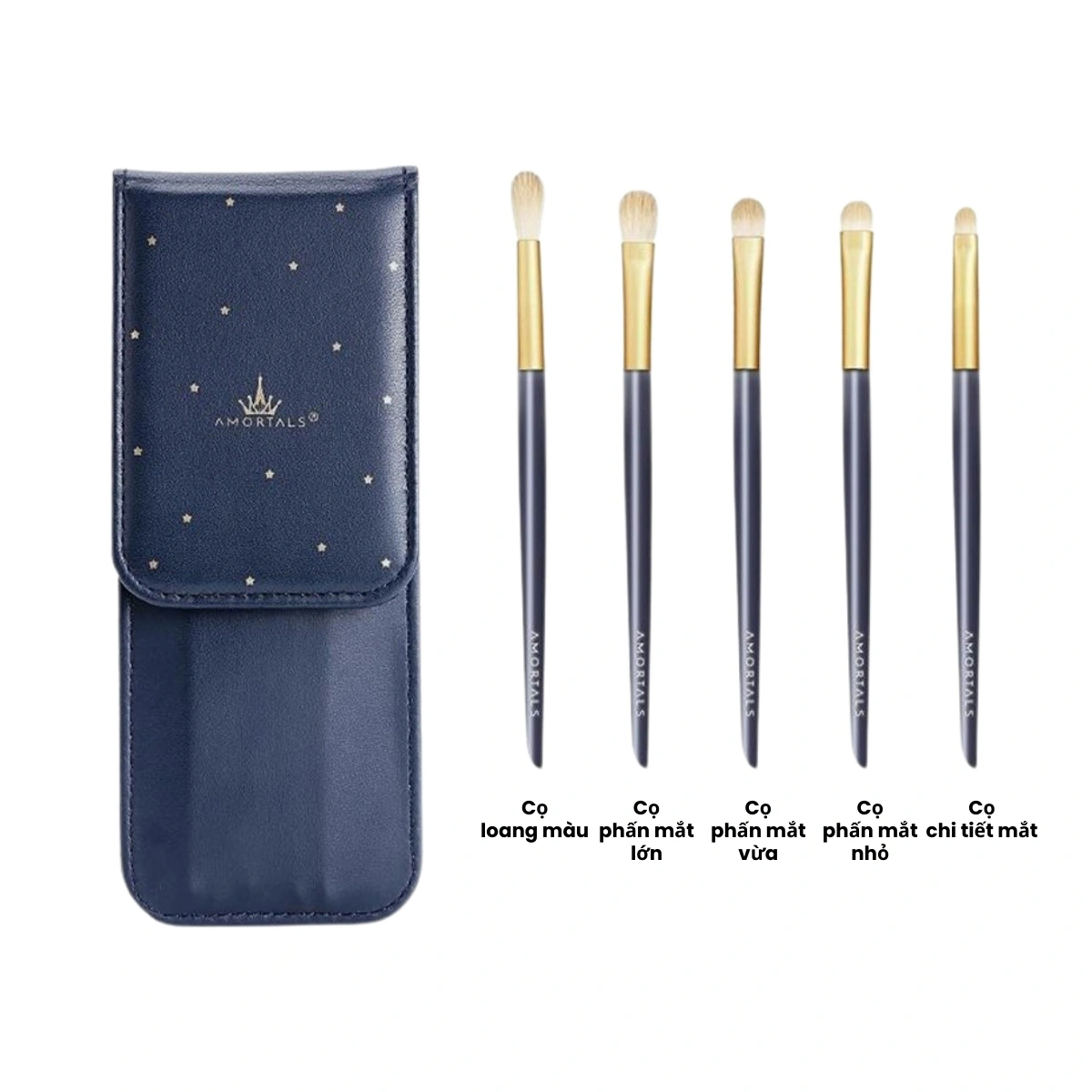 Bộ Cọ Trang Điểm Amortals Starry Eye Makeup Brush (5 Cọ + 1 Túi Đựng)