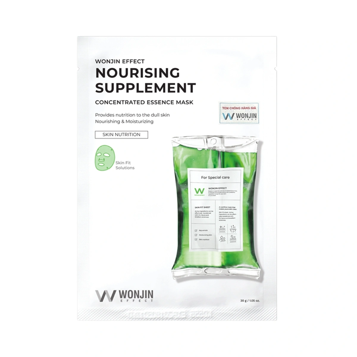 Mặt Nạ Wonjin Effect Derma Energy Booster - Truyền Năng Lượng (Xanh Lá)